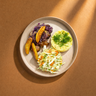Wątróbka drobiowa z jabłkiem i puree